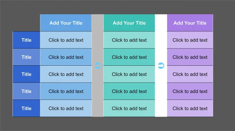 带推演的数据表格PPT图表模板