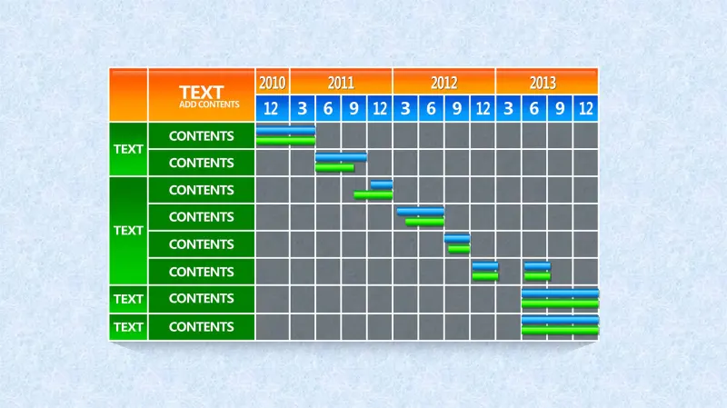 简约彩色商务实用表格PPT图表模板