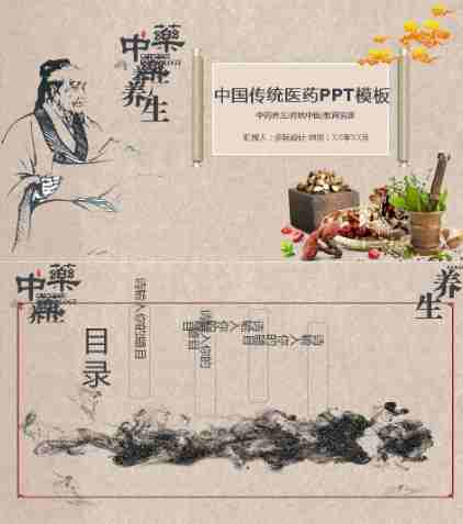 中医养生文化介绍PPT模板