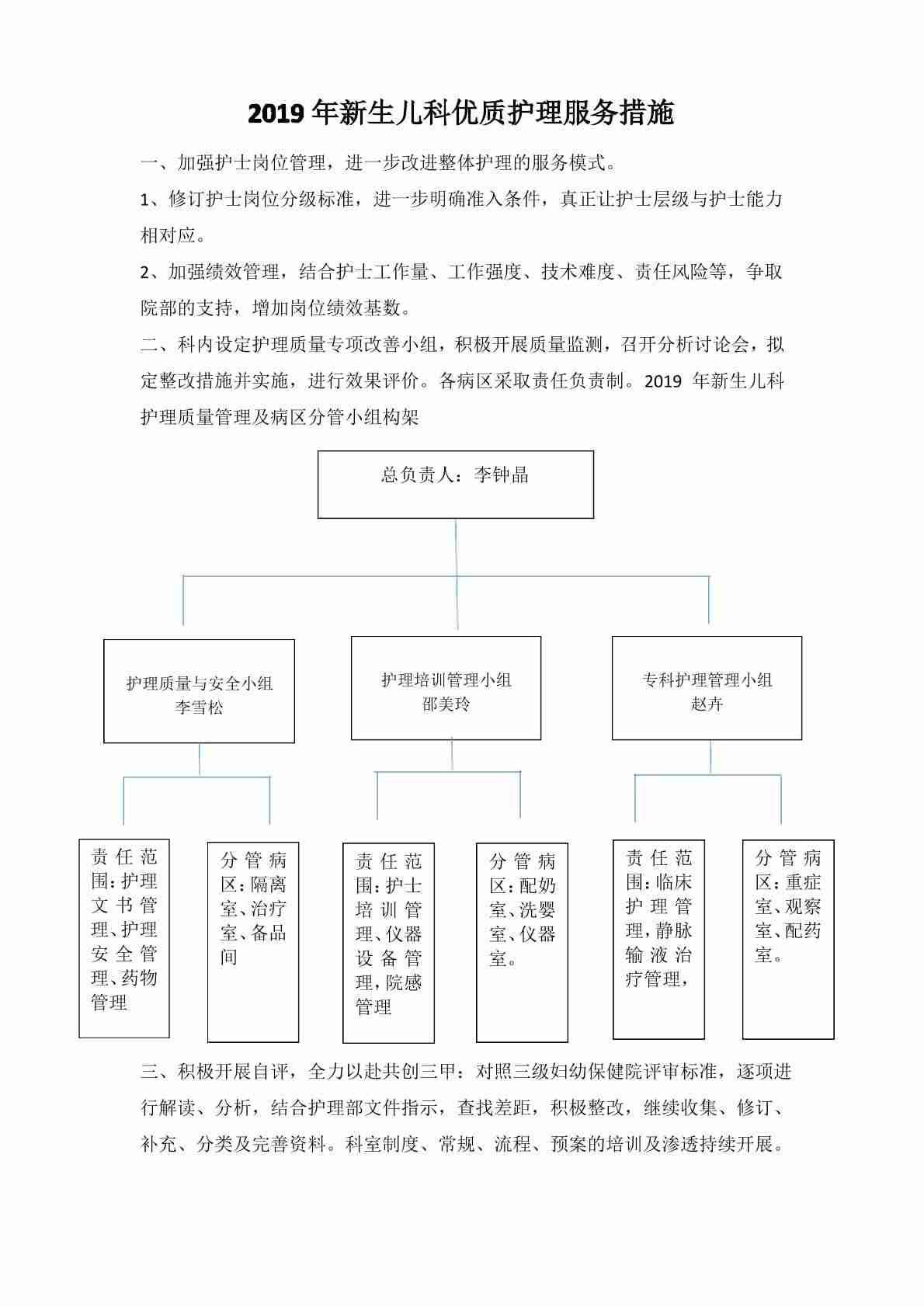新生儿科优质护理服务措施