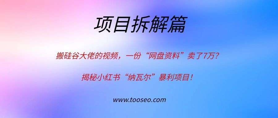 搬硅谷大佬的视频，一份“网盘资料”卖了7万？揭秘小红书“纳瓦尔”暴利项目！
