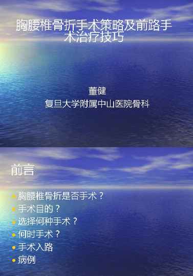 胸腰椎骨折选择治疗(1)