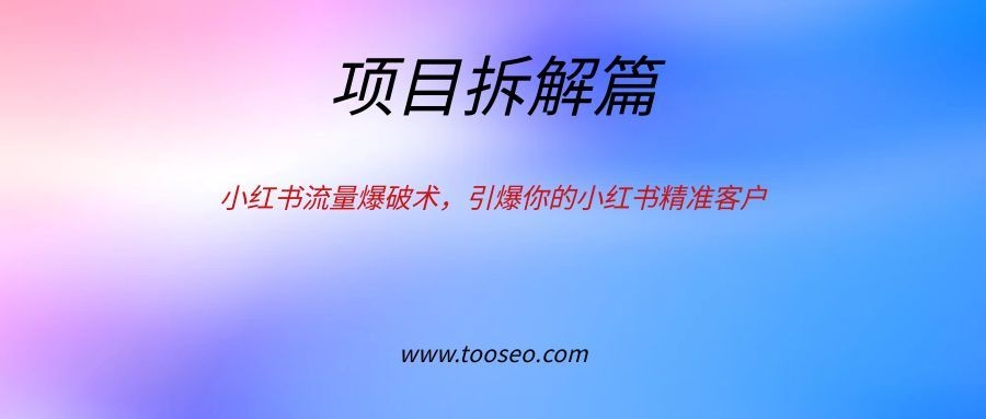 小红书流量爆破术，引爆你的小红书精准客户