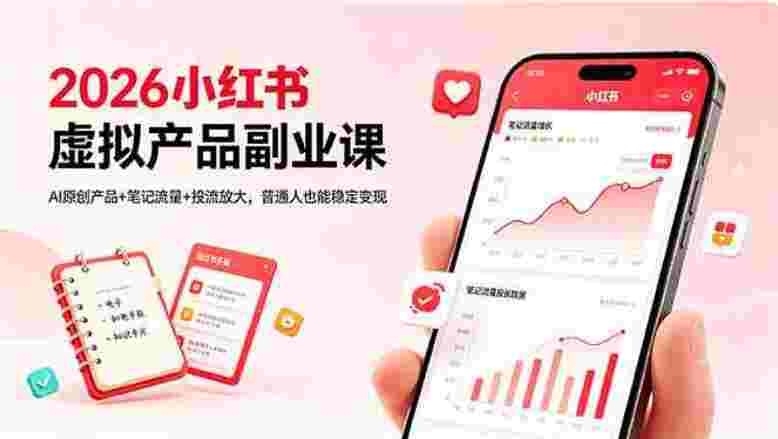 小红书AI虚拟产品实战变现营,给普通人的最短商业变现路径
