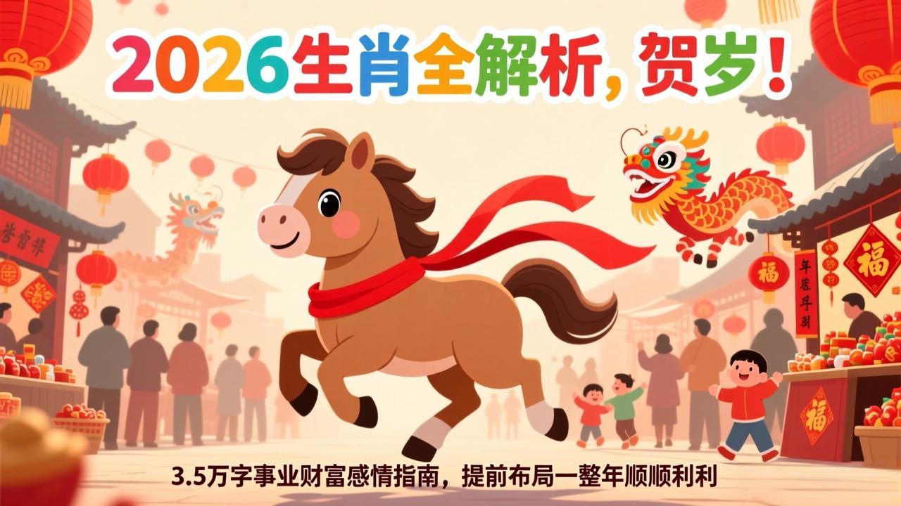 付费文章:贺岁!2026生肖全解析,3.5万字事业财富感情指南,提前布局一整年顺顺利利
