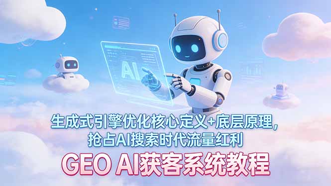 GEO AI获客系统教程：生成式引擎优化核心定义+底层原理，抢占AI搜索时代流量红利
