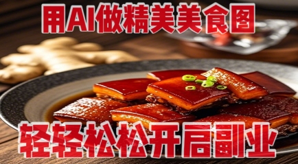 用AI做精美美食图，无需专业设备拍摄，轻轻松松开启副业