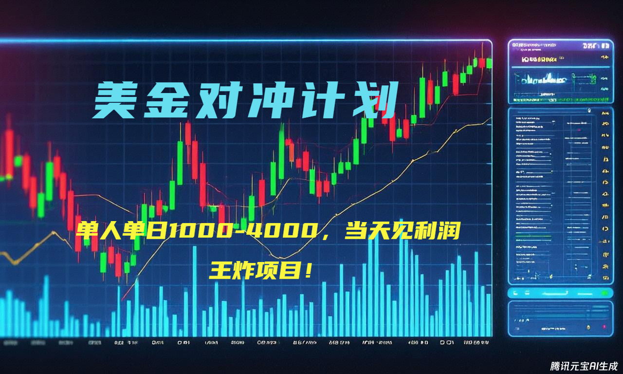 2025年最暴力项目“美金先登计划”最新最强对冲战法,每日实际收益1K-4K