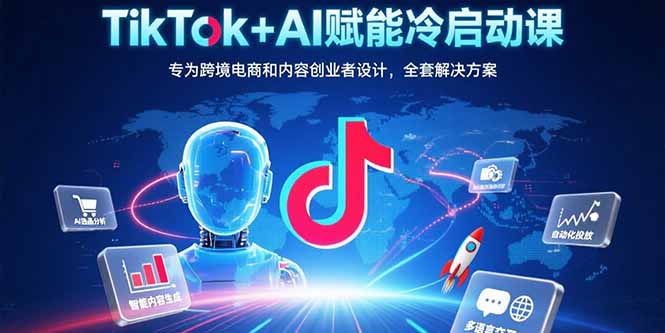 TikTok+AI赋能冷启动课:专为跨境电商和内容创业者设计,全套解决方案