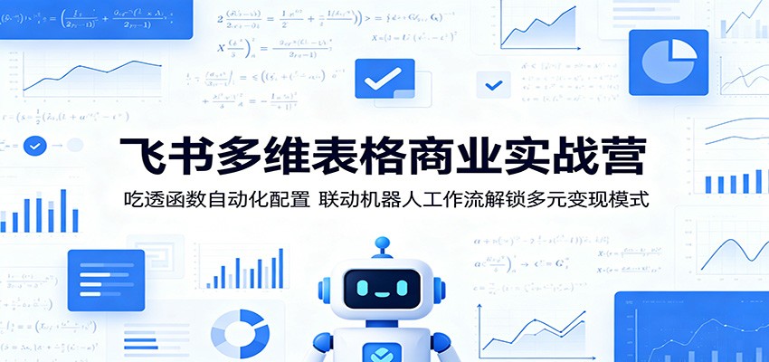飞书多维表格商业实战营：吃透函数自动化配置，联动机器人工作流解锁多元变现模式
