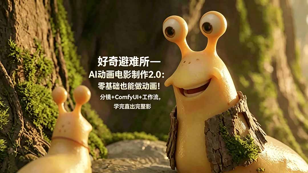 好奇避难所—AI动画电影制作2.0：零基础也能做动画！分镜+ComfyUI+工作流，学完直出完整影片