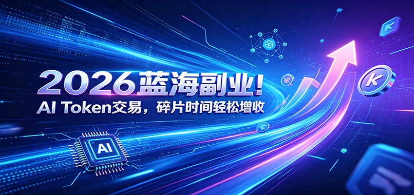2026蓝海副业！AI Token交易，碎片时间轻松增收