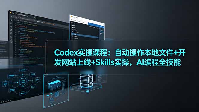 Codex实操课程:自动操作本地文件+开发网站上线+Skills实操,AI编程全技能