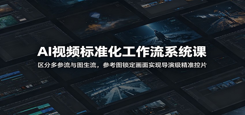AI视频标准化工作流系统课：区分多参流与图生流，参考图锁定画面实现导演级精准控片