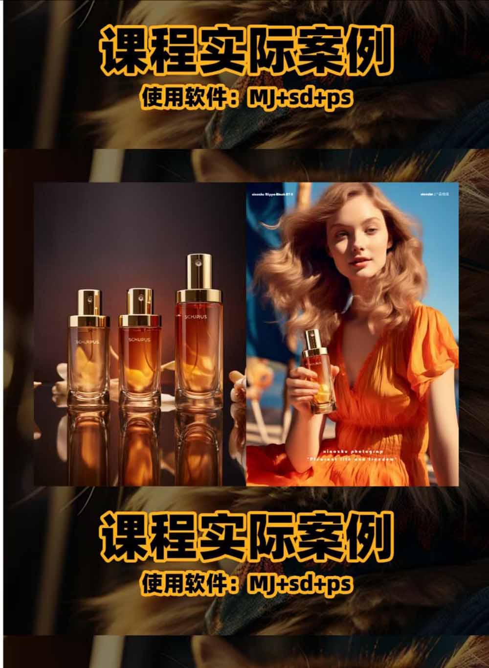 AI电商人像摄影实战课·SD多端部署｜MJ完整教学｜家电护肤家具商品图人像写真全案例