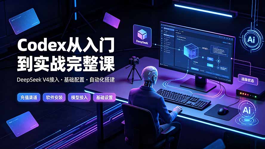 Codex从入门到实战完整课|充值·安装·接入DeepSeek,记忆·插件·Skill·CLI·MCP全拆解