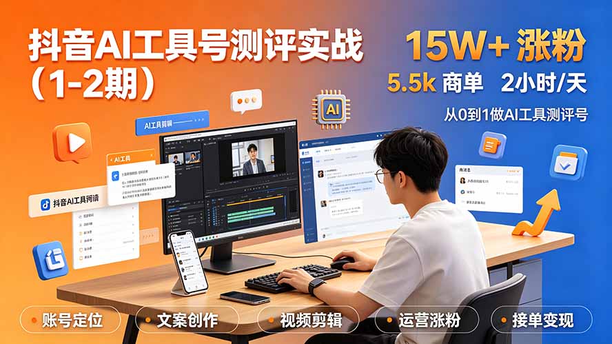 抖音AI工具号测评实战(1-2期