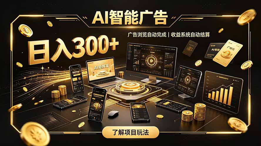 自研 AI 系统|轻资产起步|长期稳定收益|宝妈 上班族轻轻松松日入300+
