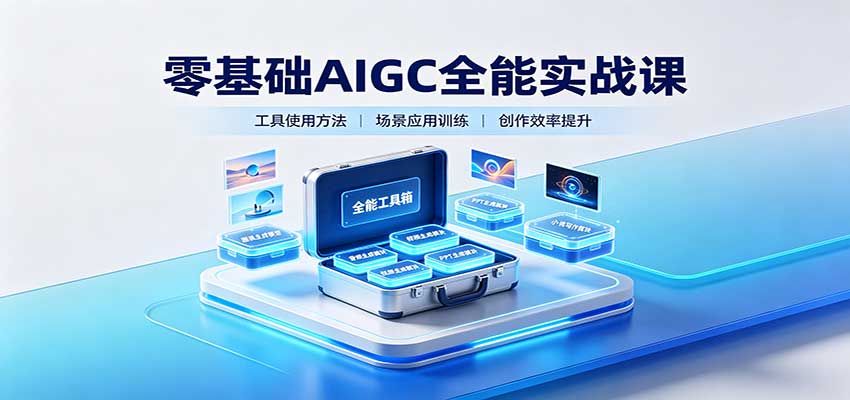 零基础AIGC全能实战课:覆盖绘画、影音、PPT、小说多场景AI创作