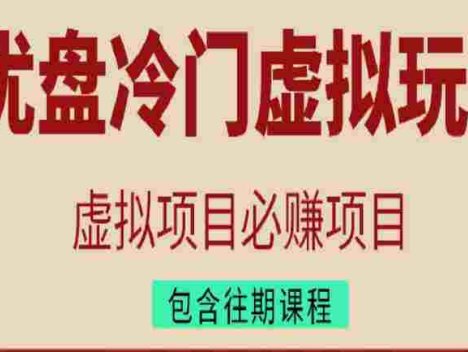 优盘冷门虚拟玩法，必赚项目