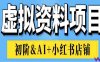 虚拟资料项目：AI+小红书店铺实战操作