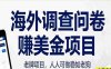 海外调查问卷赚美刀实战教学，老牌项目，人人可做稳如老狗