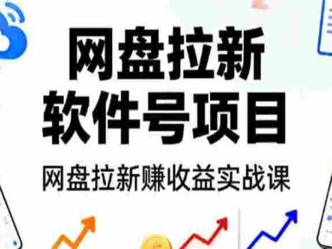 网盘拉新/软件号项目，拉新赚收益实战课