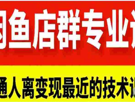 【落地项目】闲鱼店群专业课程，做普通人离变现最近的项目，才能实现一击必达