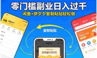 不用学技术！闲鱼 + 拼夕夕复制粘贴，号称日入过千