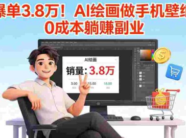 AI 绘画做手机壁纸，0 成本躺赚副业，爆单 3.8 万！