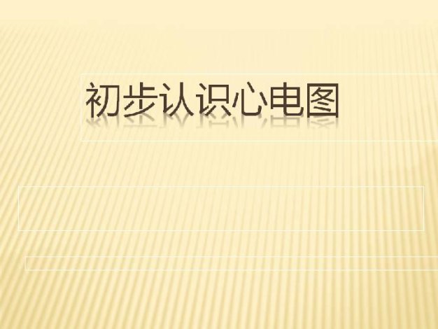 初步认识心电图