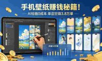 手机壁纸赚钱秘籍！AI 绘画 0 成本 ，号称单店狂销 3.8 万单