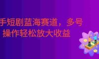 筷手短剧蓝海赛道，全托管自动发布，多号操作轻松放大收益