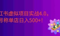 小红书虚拟项目实战4.0，抓住平台规则调整，号称单店日入500+！