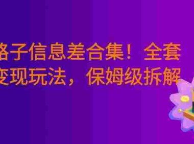 某音野路子信息差合集!全套引流变现玩法,保姆级拆解