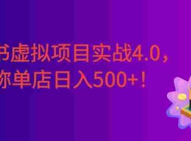 小红书虚拟项目实战4.0，抓住平台规则调整，号称单店日入500+！