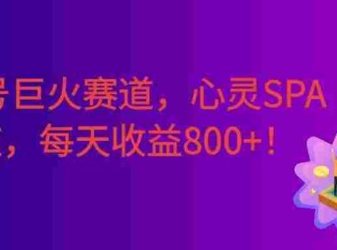 视频号巨火赛道，心灵SPA赛道，做起来超简单，号称日入800+！