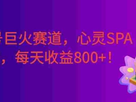 视频号巨火赛道，心灵SPA赛道，做起来超简单，号称日入800+！