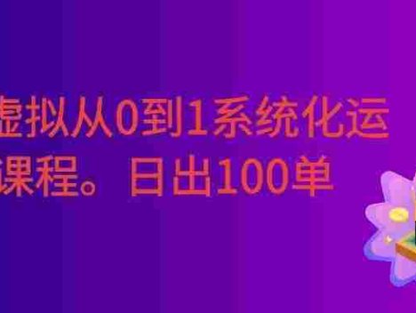 闲鱼虚拟从0到1系统化运营课程：标准化打法拆解 + 高效出单全链路教学，新手也能日出100单