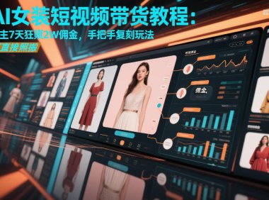 AI女装短视频带货教程:博主7天狂賺2W佣金,手把手复刻玩法,可直接照搬