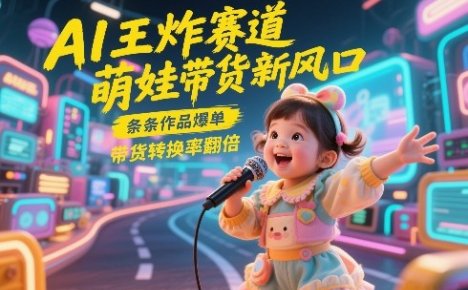 AI王炸赛道,萌娃带货新风口,条条作品爆单,带货转换率翻倍,核心逻辑拆解