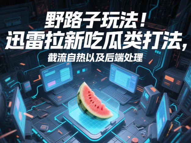 野路子玩法！迅雷拉新吃瓜类打法，截流自热以及后端处理