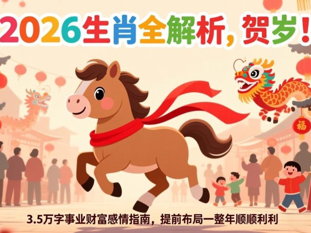 付费文章：贺岁！2026生肖全解析，3.5万字事业财富感情指南，提前布局一整年顺顺利利