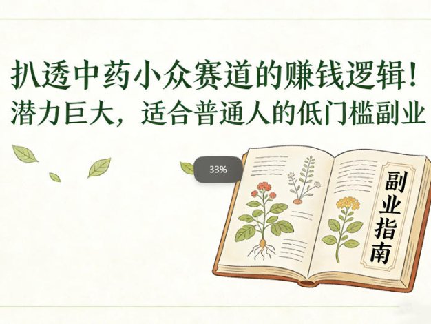 扒透中药小众赛道的賺米逻辑，潜力巨大，适合普通人的低门槛副业