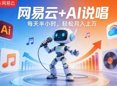 网易云+AI说唱，每天半小时，AI内容创作+流量变现，轻松月入1W