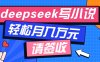 利用Deepseek写小说，零门槛AI小说创作全攻略，新手也能轻松学会提升收入