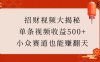 招财视频大揭秘：单条视频收益500+，小众赛道也能挣翻天!
