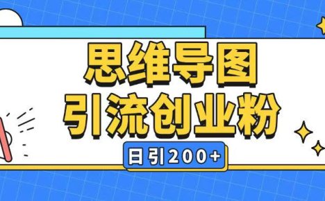 暴力引流全平台通用思维导图引流玩法ai一键生成日引200+