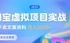 淘宝虚拟项目垂直玩法，新手卖文案资料，月入5k+