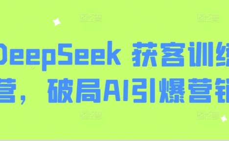 DeepSeek 获客训练营,破局AI引爆营销